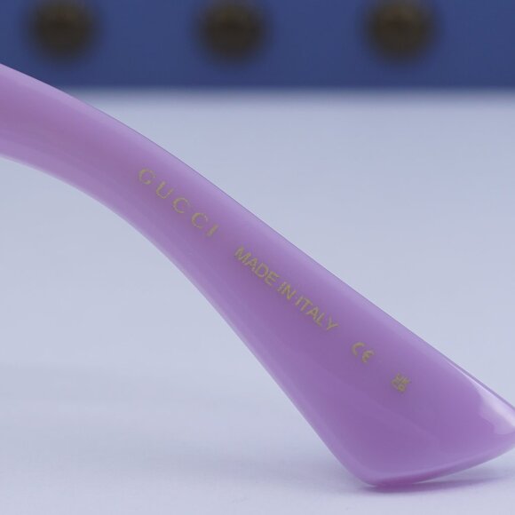 Gucci GG1581O 004 Cat Eye 55mm Eyeglasses - Violet - Picture 7 of 11